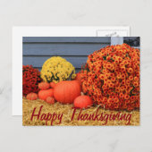 Thanksgiving Post Card Feiertagspostkarte (Vorne/Hinten)