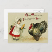 Thanksgiving Postcard Feiertagspostkarte (Vorne/Hinten)