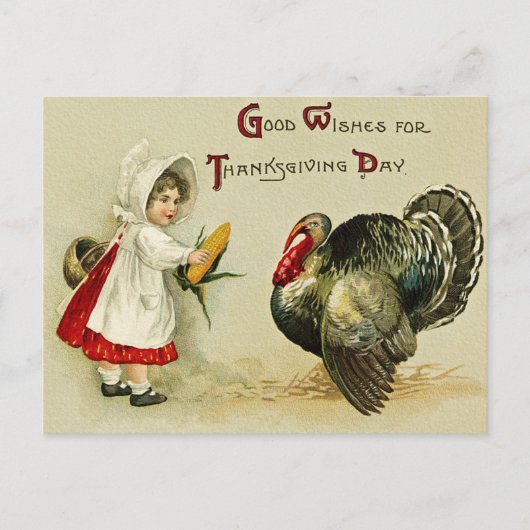 Thanksgiving Postcard Feiertagspostkarte (Vorderseite)