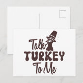 Thanksgiving Postkarte (Vorne/Hinten)