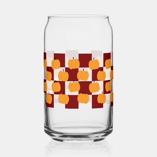 Thanksgiving Pumpkin Can Glass Fall Home Decor Dosenglas (Vorderseite)