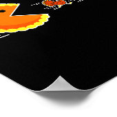 Thanksgiving Pumpkin E Chasing Turkey Gamer Men Wo Poster (Ecke)