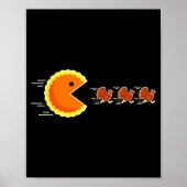 Thanksgiving Pumpkin E Chasing Turkey Gamer Men Wo Poster (Vorne)