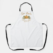 Thanksgiving Pumpkin Give Thanks Cooking Crew Name Schürze (Vorderseite)