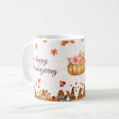 Thanksgiving Pumpkin Gnome Banner Kaffeetasse (Vorderseite Links)