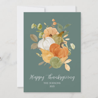 Thanksgiving Pumpkin Photo Card Feiertagskarte
