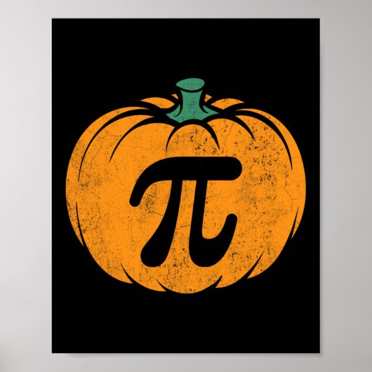 Thanksgiving Pumpkin Pi Pie Costume Math Teacher H Poster (Vorne)