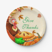 Thanksgiving Pumpkin Pie Pappteller (Vorderseite)