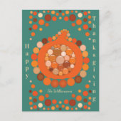 Thanksgiving Pumpkin Postkarte (Vorderseite)