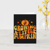 Thanksgiving Pumpkin Pregnancy Growing A Little Pu Karte (Gelbe Blume)