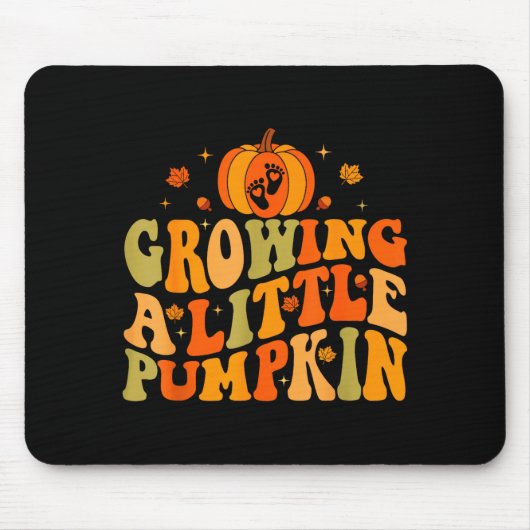 Thanksgiving Pumpkin Pregnancy Growing A Little Pu Mousepad (Vorne)