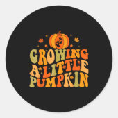 Thanksgiving Pumpkin Pregnancy Growing A Little Pu Runder Aufkleber (Vorderseite)