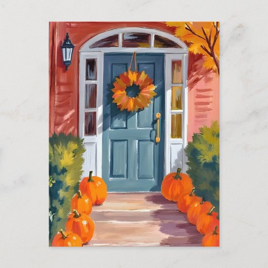 Thanksgiving Pumpkins | Watercolor Autumn Fall Postkarte (Vorderseite)