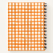 Thanksgiving Recipes Orange Gingham Notizblock (Rückseite)