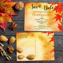 Thanksgiving Red Autumn Leaves Border Template