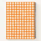 Thanksgiving-Rezepte Orange Gingham Notizblock (Rückseite)