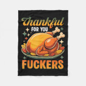 Thanksgiving Roasted Turkey Thankful F0r You F Cke Fleecedecke (Vorderseite)