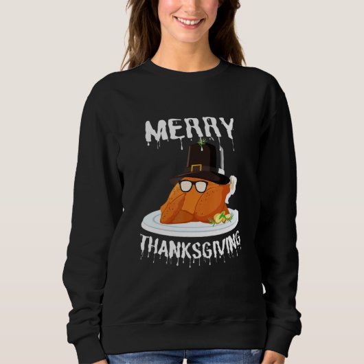 Thanksgiving Scrub Tops Merry Thanksgiving Turkey (Vorderseite)