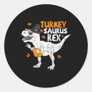 Thanksgiving-Shirt Kleinkind Jungen Kinder Turkeys Runder Aufkleber