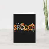 Thanksgiving Speech Therapy Thankful Slp Turkey Sp Karte (Vorderseite)