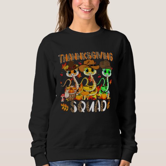Thanksgiving Squad Leopard Three Fall Snakes Weari Sweatshirt (Vorderseite)