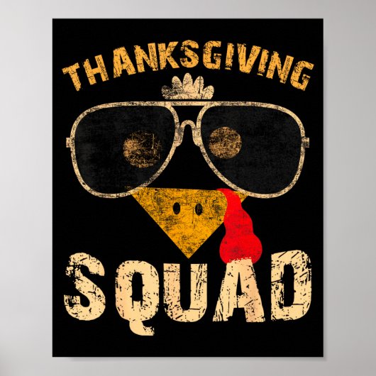 Thanksgiving Squad Turkey Day Fall Matching Women Poster (Vorne)
