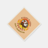 Thanksgiving Steve's Lava Turkey Plate Serviette (Ecke)