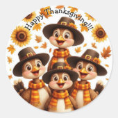 Thanksgiving stickers with turkeys (Vorderseite)