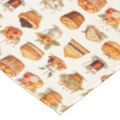 Thanksgiving Tablecloth Decor – Bread, Pie & Coffe Tischdecke (Schrägansicht)