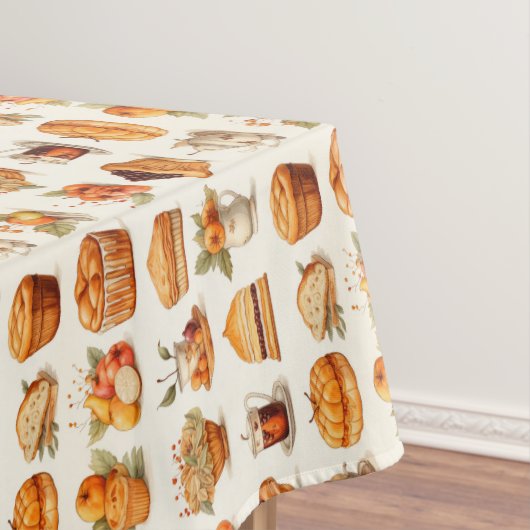 Thanksgiving Tablecloth Decor – Bread, Pie & Coffe Tischdecke (Beispiel)