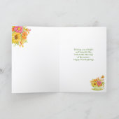 Thanksgiving Teacup Beautiful Day Blessings Card Karte (Innenseite)