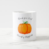 Thanksgiving,Thank you God , Harvest of Happiness  Jumbo-Tasse (Vorderseite)