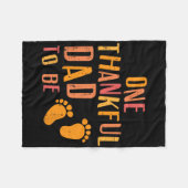 Thanksgiving Thankful Dad To Be Pregnancy Announce Fleecedecke (Vorderseite (Horizontal))
