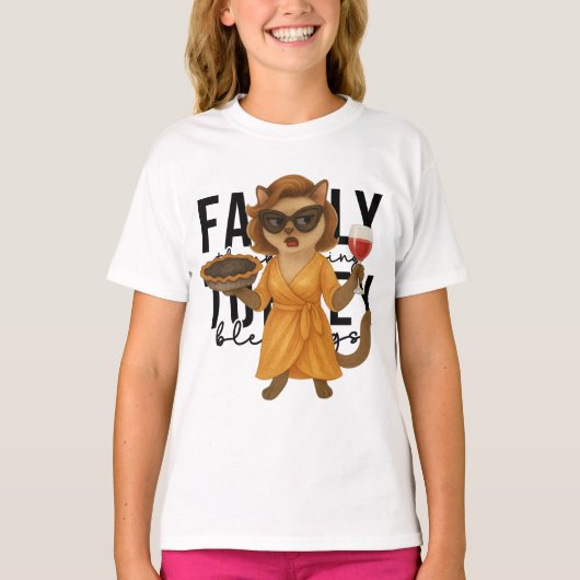 Thanksgiving themed for cat lovers T-Shirt (Vorderseite)