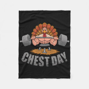Thanksgiving Truthahn Brust Tag Gym Humor Fitness  Fleecedecke