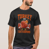 Thanksgiving Turkey And Touchdowns Football Men Ki T-Shirt (Vorderseite)