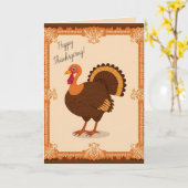 Thanksgiving Turkey Border Karte (Gelbe Blume)