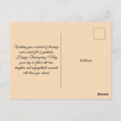 Thanksgiving Turkey Border Postkarte (Rückseite)