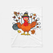 Thanksgiving Turkey Bowling Ball Fleecedecke (Vorderseite)