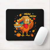 Thanksgiving Turkey Cat Meow Autumn Pumpkin Women  Mousepad (Mit Mouse)