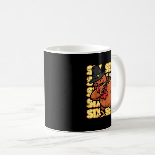 Thanksgiving Turkey Dab 67 Funny 6 7 Meme Boys Kid Kaffeetasse (VorderseiteRechts)