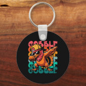 Thanksgiving Turkey Dab Gobble Funny Toddler Boys Schlüsselanhänger (Vorderseite)