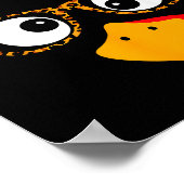 Thanksgiving Turkey Face Leopard Print Gles Autumn Poster (Ecke)