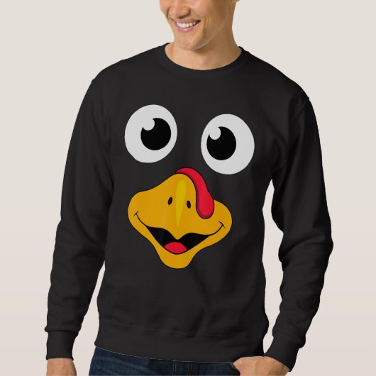 Thanksgiving Turkey Face Matching Family Costume C Sweatshirt (Vorderseite)