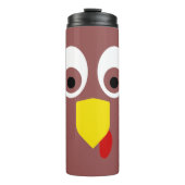 Thanksgiving Turkey Face Thermosbecher (Vorderseite)