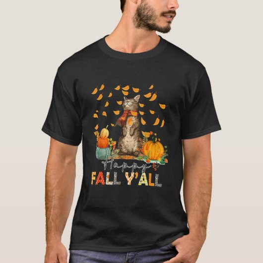 Thanksgiving Turkey Fake Cat Meow  Cat Thanksgivin T-Shirt (Vorderseite)