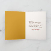 Thanksgiving Turkey Feast In Window Feiertagskarte (Innenseite)