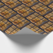 Thanksgiving Turkey Feast In Window Geschenkpapier (Ecke)