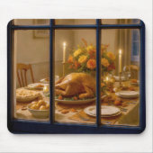 Thanksgiving Turkey Feast In Window Mousepad (Vorne)