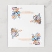 Thanksgiving Turkey Folded Place Card Platzkarte (Außenseite Aufgefaltet)